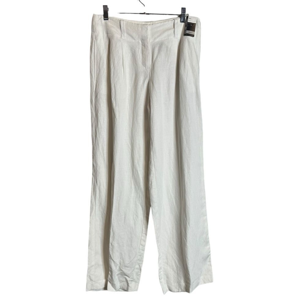 NWT New York & Company Wide Leg White Pants size 6